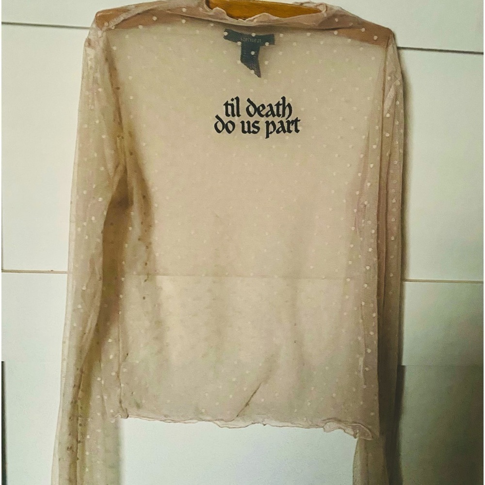 Sheer top ‘till death do us part